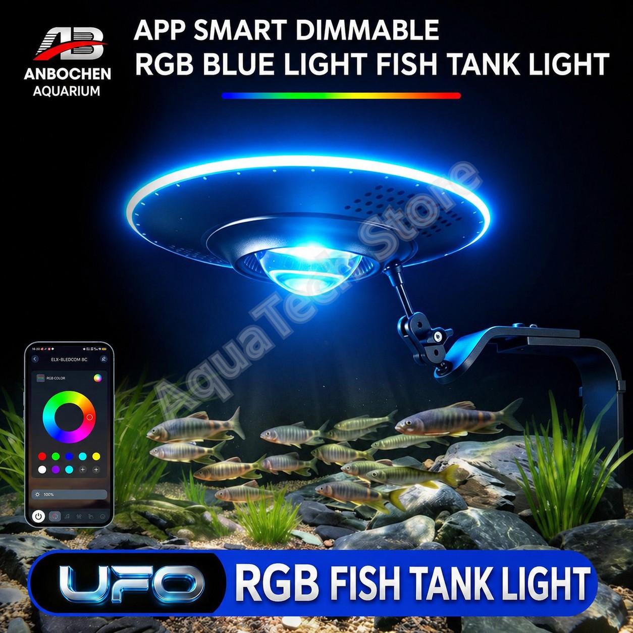 Marine Aquarium Led Lights - Светодиодный светильник для аквариума ANBOCHEN UFO